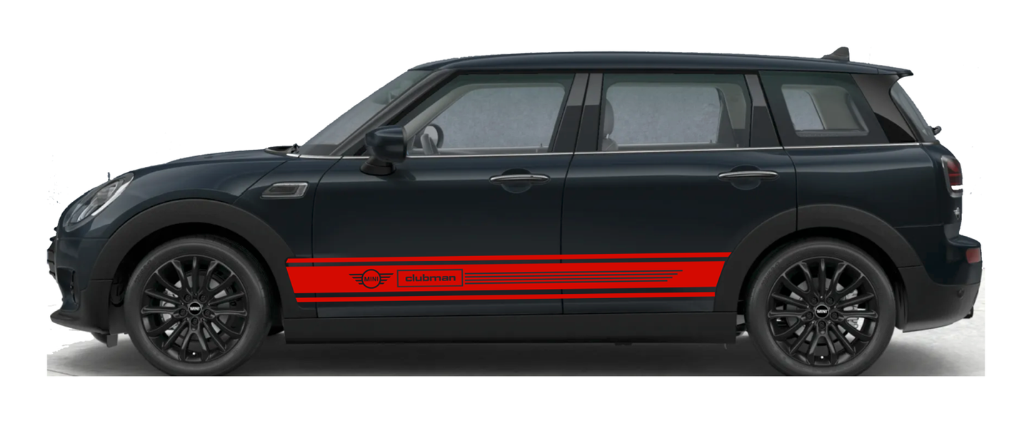 Stickerset Türen für Mini Clubman Rot