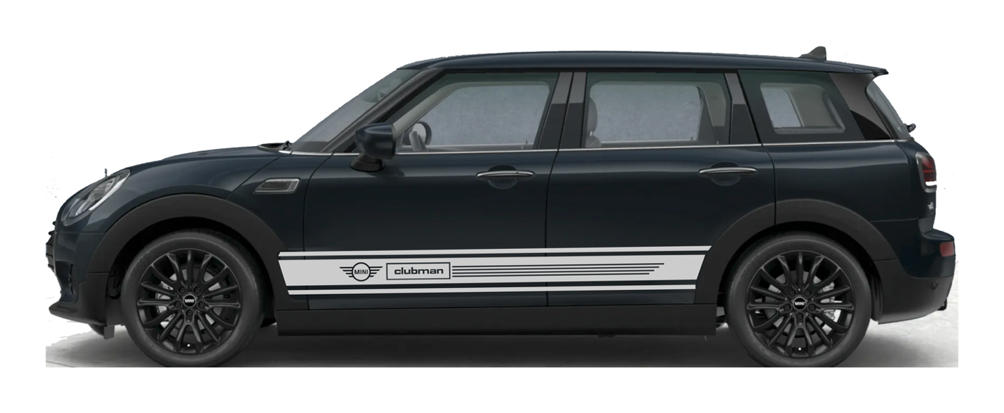 Stickerset Türen für Mini Clubman Silber