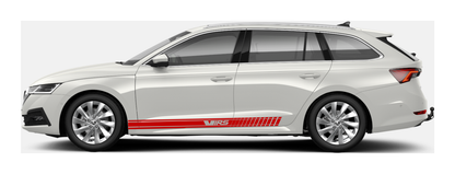 Stickerset Seitenschweller für Skoda VRS Rot