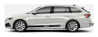 Stickerset Seitenschweller für Skoda VRS Schwarz