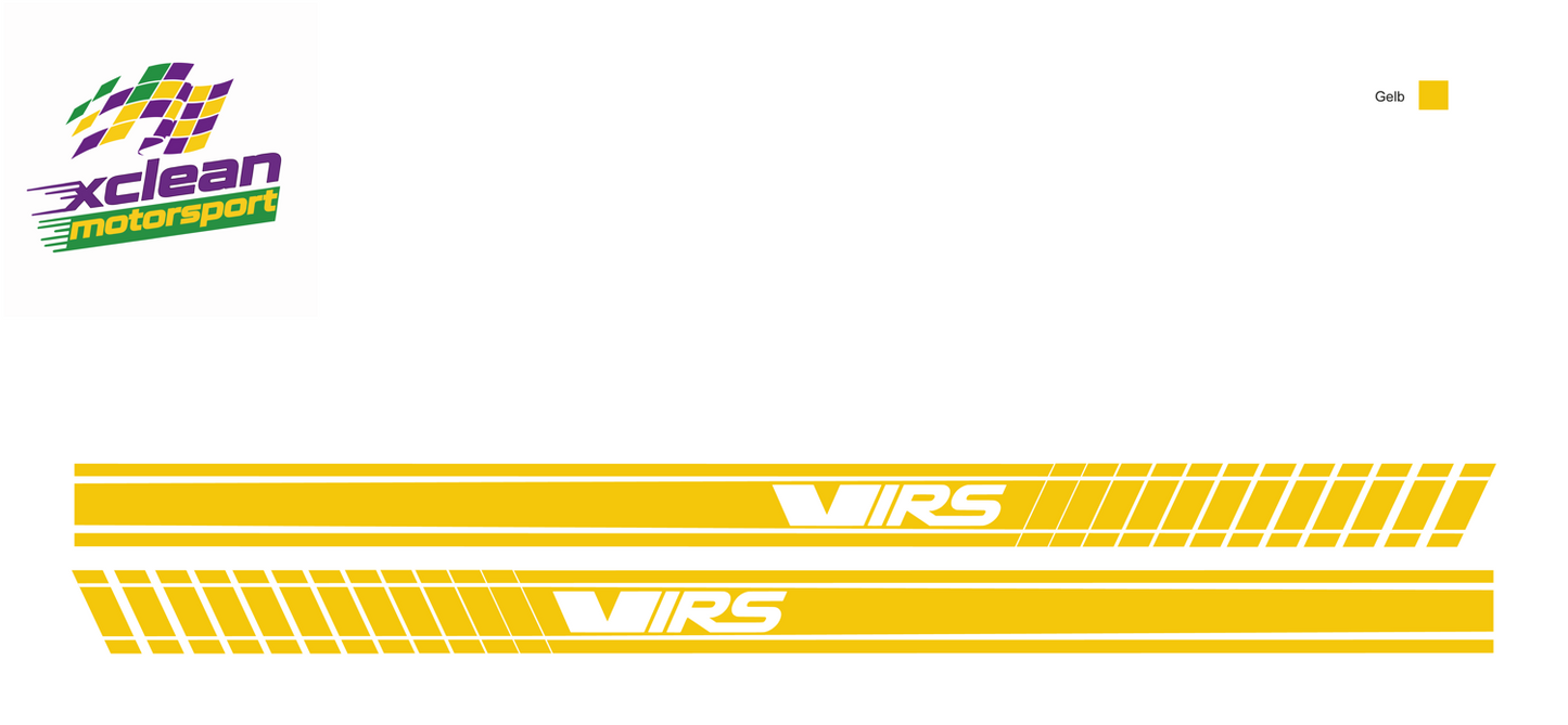 Stickerset Seitenschweller für Skoda VRS Gelb