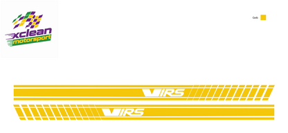 Stickerset Seitenschweller für Skoda VRS Gelb