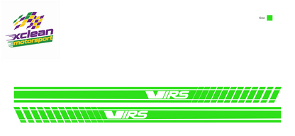 Stickerset Seitenschweller für Skoda VRS Grün