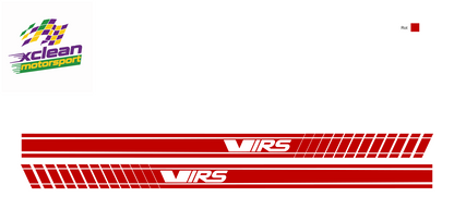 Stickerset Seitenschweller für Skoda VRS Rot