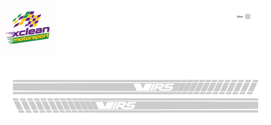Stickerset Seitenschweller für Skoda VRS Silber