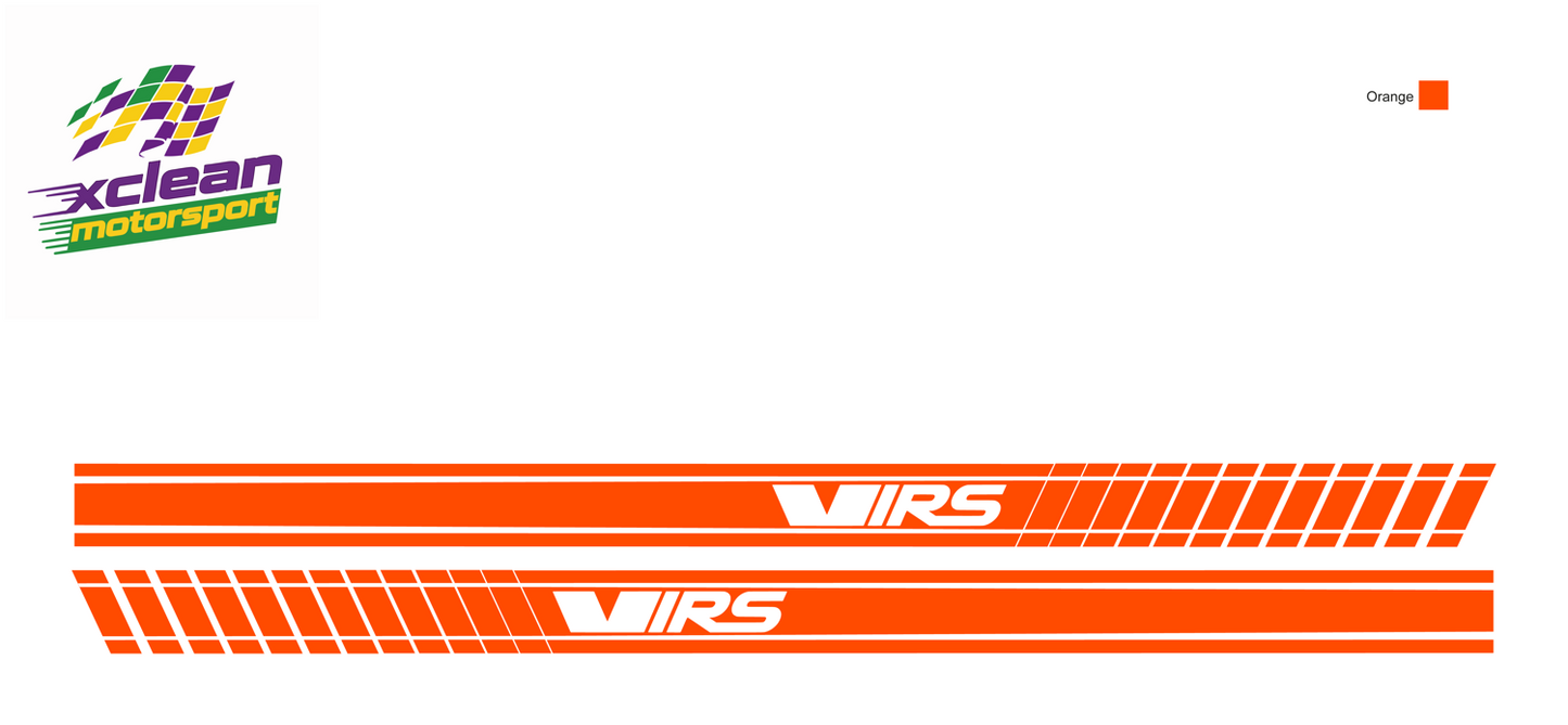 Stickerset Seitenschweller für Skoda VRS Orange