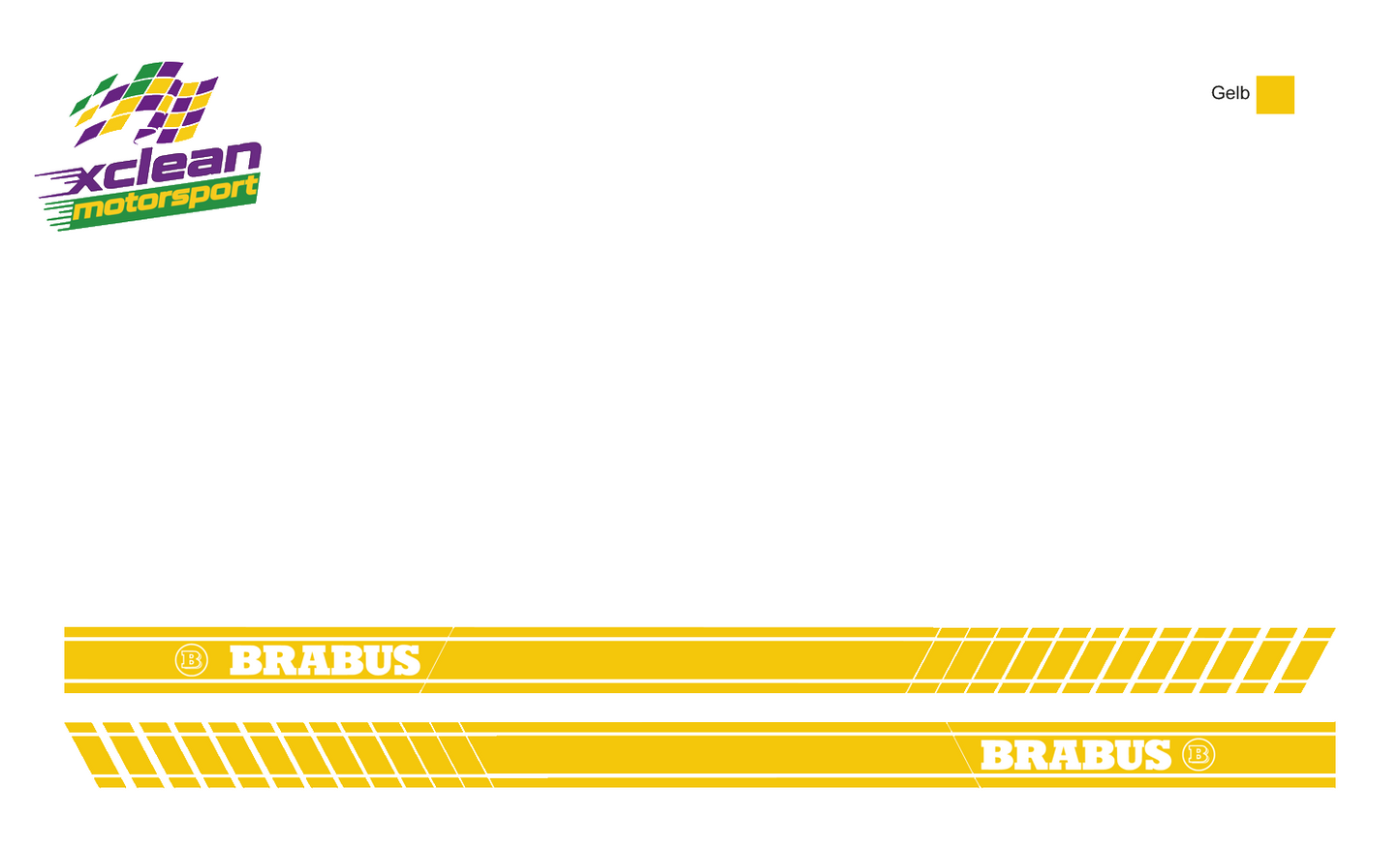 Stickerset Smart Fortwo Smart Forfour Brabus Türsticker Gelb