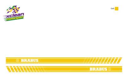 Stickerset Smart Fortwo Smart Forfour Brabus Türsticker Gelb