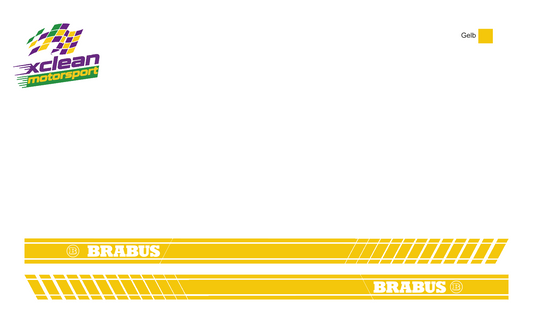 Stickerset Smart Fortwo Smart Forfour Brabus Türsticker Gelb