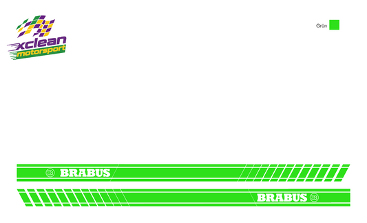 Stickerset Smart Fortwo Smart Forfour Brabus Türsticker Grün