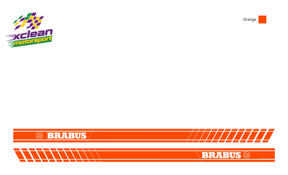 Stickerset Smart Fortwo Smart Forfour Brabus Türsticker Orange