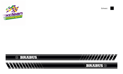 Stickerset Smart Fortwo Smart Forfour Brabus Türsticker Schwarz