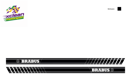 Stickerset Smart Fortwo Smart Forfour Brabus Türsticker Schwarz