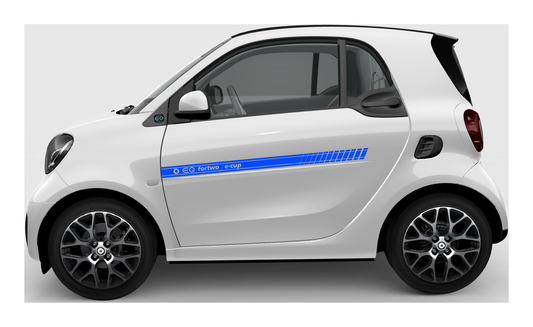 Stickerset Smart Fortwo Smart Forfour EQ Türsticker Blau