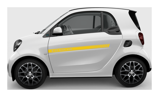 Stickerset Smart Fortwo Smart Forfour EQ Türsticker Gelb