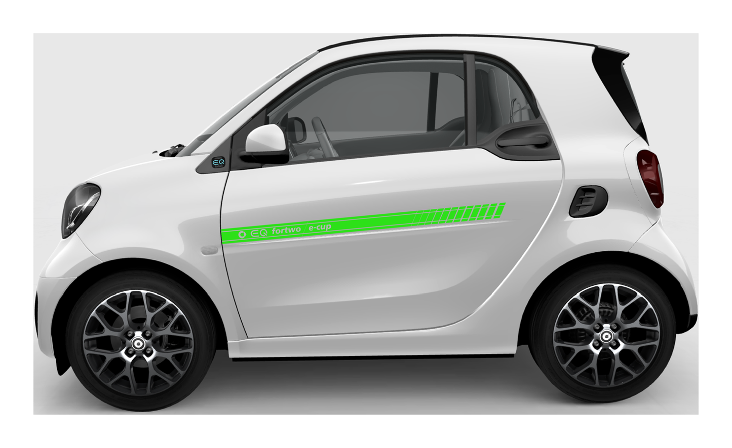 Stickerset Smart Fortwo Smart Forfour EQ Türsticker Grün