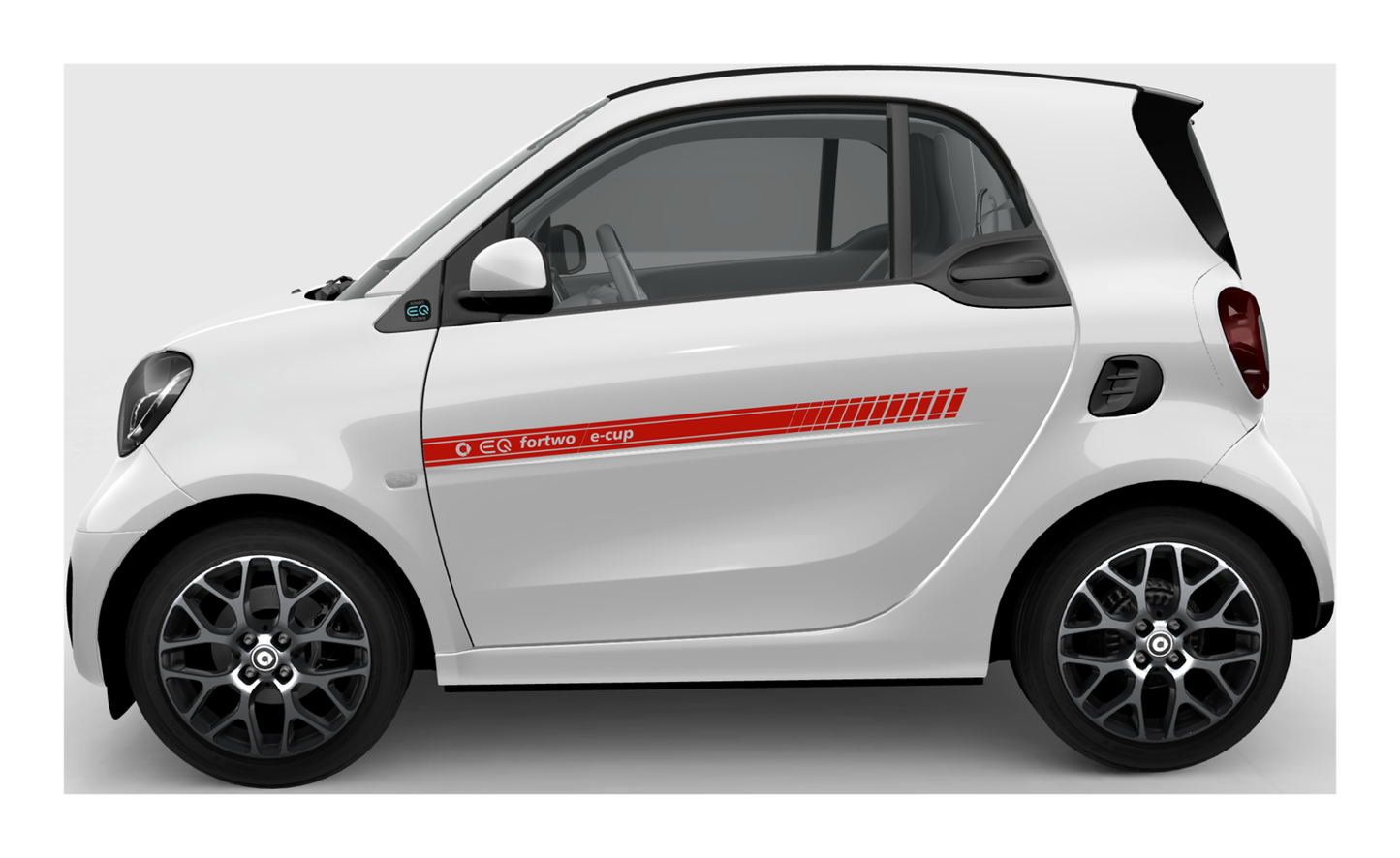 Stickerset Smart Fortwo Smart Forfour EQ Türsticker Rot