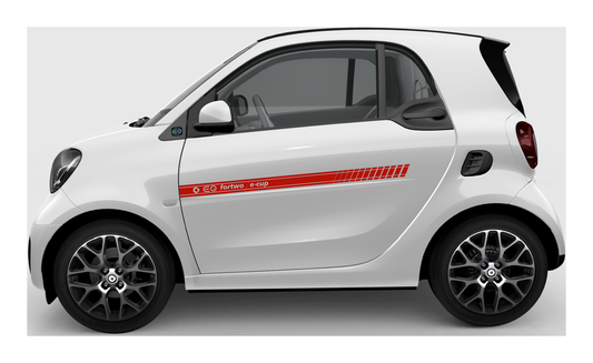 Stickerset Smart Fortwo Smart Forfour EQ Türsticker Rot