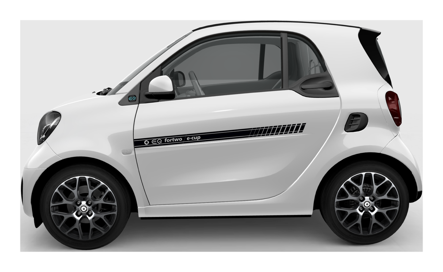 Stickerset Smart Fortwo Smart Forfour EQ Türsticker Schwarz