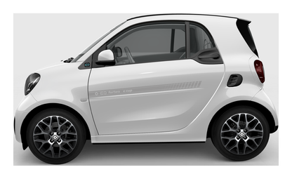 Stickerset Smart Fortwo Smart Forfour EQ Türsticker Silber