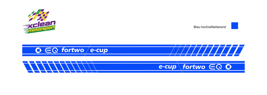 Stickerset Smart Fortwo Smart Forfour EQ Türsticker Blau
