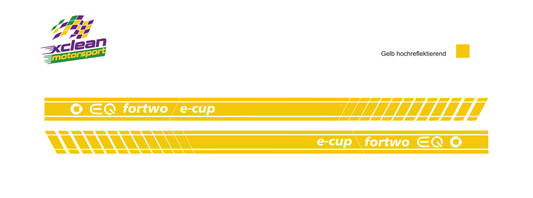 Stickerset Smart Fortwo Smart Forfour EQ Türsticker Gelb