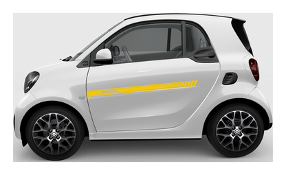 Stickerset Smart Fortwo Smart Forfour Brabus Türsticker Gelb