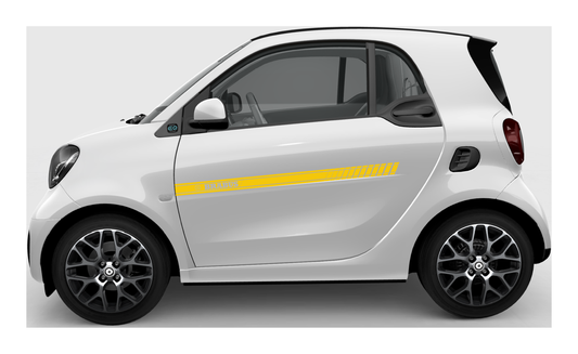 Stickerset Smart Fortwo Smart Forfour Brabus Türsticker Gelb