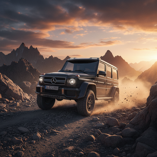 Mercedes G-Klasse W463 mit 40MM Lift-Kit auf Bergpiste – Lifestyle Shot
