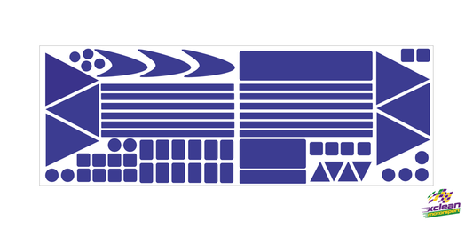 Stickerset Leuchtsticker allgemein hochreflektierend und nachleuchtend 66 Stück Blau