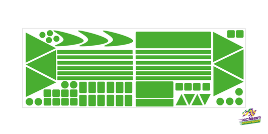 Stickerset Leuchtsticker allgemein hochreflektierend und nachleuchtend 66 Stück Grün