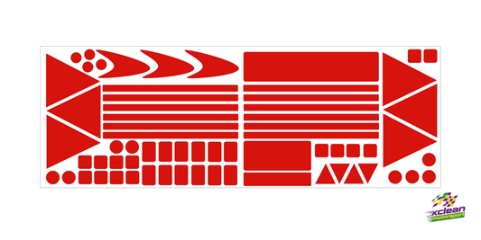 Stickerset Leuchtsticker allgemein hochreflektierend und nachleuchtend 66 Stück Rot