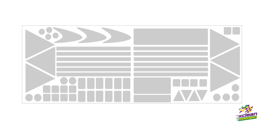 Stickerset Leuchtsticker allgemein hochreflektierend und nachleuchtend 66 Stück Silber