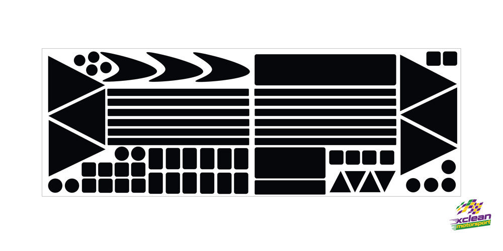 Stickerset Leuchtsticker allgemein hochreflektierend und nachleuchtend 66 Stück Schwarz