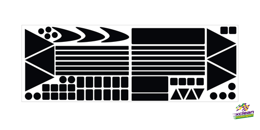 Stickerset Leuchtsticker allgemein hochreflektierend und nachleuchtend 66 Stück Schwarz