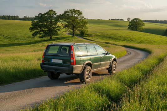 Volvo V70 Landstraße Heck erhöht